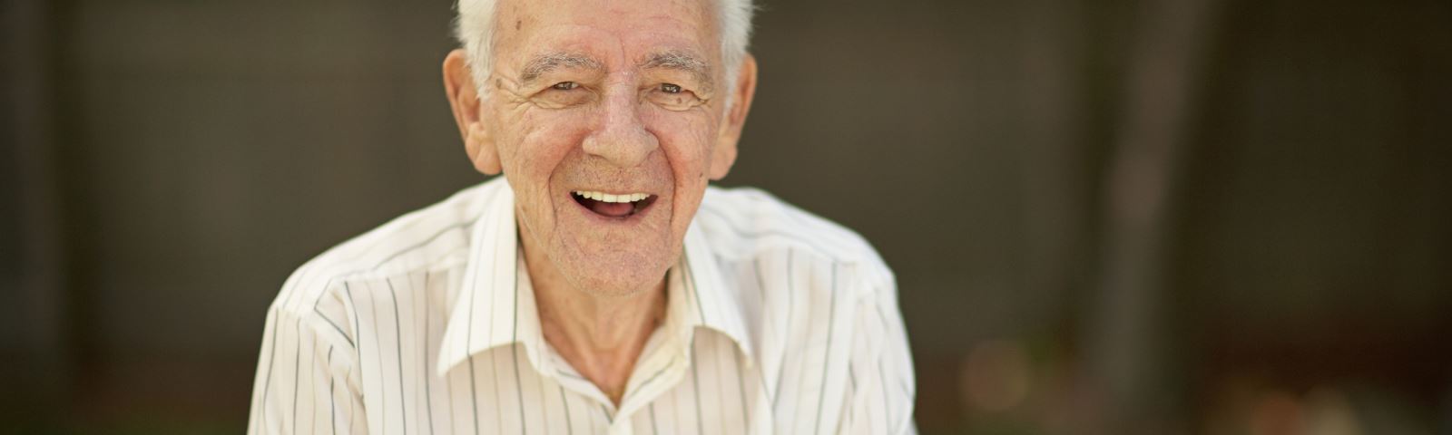 elderly man smiling