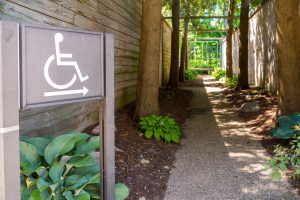 ADA Compliance Accessible Handicap Directional Sign with symbol